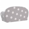 Canapé enfants 2 places gris clair avec étoiles peluche douce 