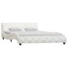 Cadre de lit sans matelas blanc similicuir 140x200 cm 
