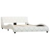 Cadre de lit sans matelas blanc similicuir 140x200 cm 