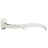 Cadre de lit sans matelas blanc similicuir 140x200 cm 
