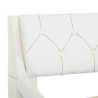 Cadre de lit sans matelas blanc similicuir 140x200 cm 