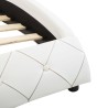 Cadre de lit sans matelas blanc similicuir 140x200 cm 