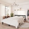 Cadre de lit sans matelas noir bois massif 