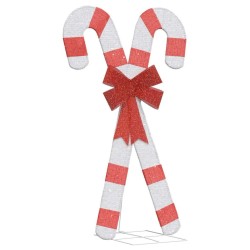 Décoration de Noël en forme de canne à sucre 50 LED blanc chaud 