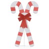 Décoration de Noël en forme de canne à sucre 50 LED blanc chaud 