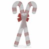Décoration de Noël en forme de canne à sucre 50 LED blanc chaud 