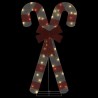 Décoration de Noël en forme de canne à sucre 50 LED blanc chaud 
