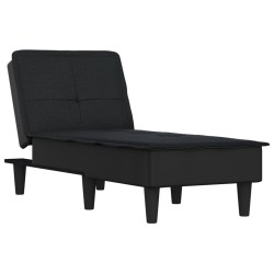 Chaise longue noir tissu 