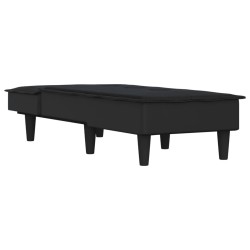 Chaise longue noir tissu 