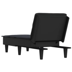 Chaise longue noir tissu 
