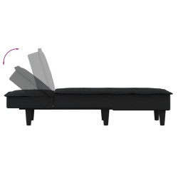 Chaise longue noir tissu 