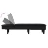 Chaise longue noir tissu 