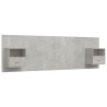 Tête de lit avec armoires Gris béton Bois d'ingénierie 