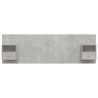Tête de lit avec armoires Gris béton Bois d'ingénierie 