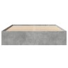 Cadre de lit sans matelas gris béton 150x200 cm bois ingénierie 