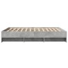 Cadre de lit sans matelas gris béton 150x200 cm bois ingénierie 