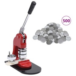 Machine à badges avec 500 pièces de bouton à épingle 37 mm 