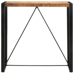 Table de bar 110x55x110 cm bois de manguier massif brut 