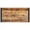 Table de bar 110x55x110 cm bois de manguier massif brut 