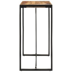 Table de bar 110x55x110 cm bois de manguier massif brut 