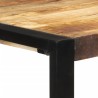 Table de bar 110x55x110 cm bois de manguier massif brut 