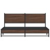 Cadre de lit en métal sans matelas chêne marron 183x213 cm 