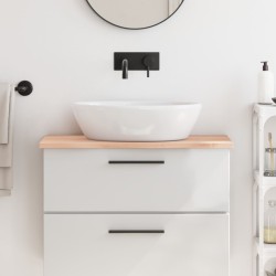 Comptoir de salle de bain 80x40x2 cm bois massif non traité 