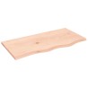 Comptoir de salle de bain 80x40x2 cm bois massif non traité 