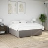 Cadre de lit sans matelas taupe 200x200 cm tissu 