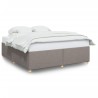Cadre de lit sans matelas taupe 200x200 cm tissu 