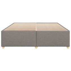 Cadre de lit sans matelas taupe 200x200 cm tissu 