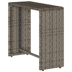 Salon de jardin 5 pcs avec coussins empilable gris polyrotin 