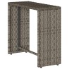 Salon de jardin 5 pcs avec coussins empilable gris polyrotin 