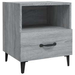 Table de chevet Sonoma gris Bois d'ingénierie 