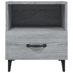 Table de chevet Sonoma gris Bois d'ingénierie 