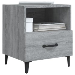 Table de chevet Sonoma gris Bois d'ingénierie 