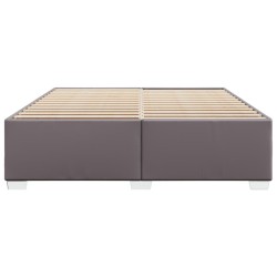 Cadre de lit sans matelas gris 200x200 cm similicuir 