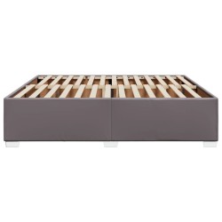 Cadre de lit sans matelas gris 200x200 cm similicuir 
