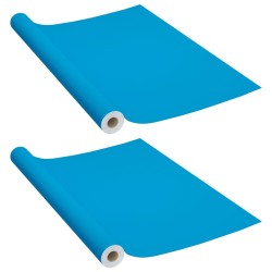 Films autoadhésifs pour meubles 2 pcs Azuré 500x90 cm PVC 