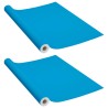 Films autoadhésifs pour meubles 2 pcs Azuré 500x90 cm PVC 