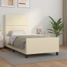 Cadre de lit sans matelas crème 80x200 cm similicuir 
