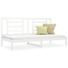 Lit de jour sans matelas blanc 80x200 cm bois de pin massif 