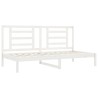 Lit de jour sans matelas blanc 80x200 cm bois de pin massif 