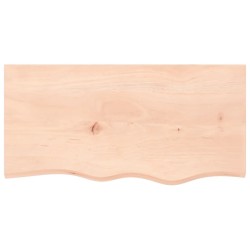 Dessus de table 80x40x2 cm bois de chêne massif non traité 