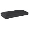 Coussin de palette pour siège/dossier noir 120x60x12 cm tissu Oxford 