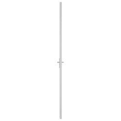 Porte intérieure 83x201,5 cm Blanc Verre ESG et aluminium 