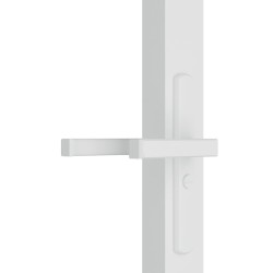 Porte intérieure 83x201,5 cm Blanc Verre ESG et aluminium 