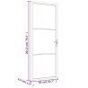 Porte intérieure 83x201,5 cm Blanc Verre ESG et aluminium 