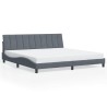 Cadre de lit sans matelas gris foncé 200x200 cm velours 