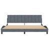 Cadre de lit sans matelas gris foncé 200x200 cm velours 